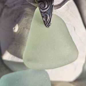 Soft Green Sea Glass Pendant